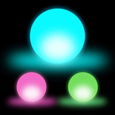 Afbeelding van Relaxdays 9x led lichtbol lichtgevende bol kleurverandering sfeerverlichting