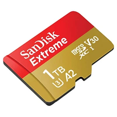Image de SanDisk Extreme Carte mémoire flash (adaptateur microSDXC vers SD inclus(e)) 1 To A2 / Video Class V30 UHS I U3 Class10