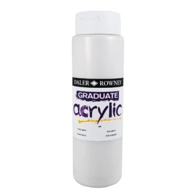 Afbeelding van Daler Rowney Graduate Acrylverf, plastic fles, parelwit, 500 ml