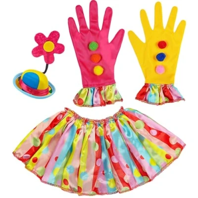 Afbeelding van Widmann Clown &amp; Nar Kostuum Set Daisy Geel, Roze Carnavalskleding Verkleedkleding