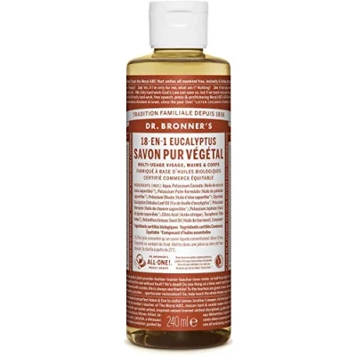Afbeelding van Dr. Bronner ́s 18IN1 Natural SOAP Douchegel, Dames, Maat: 240 ml, Eukalyptus