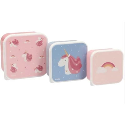 Afbeelding van Tutete lunchbox voor kinderen, 3 stuks, 500 ml, 350 300 magnetron, vaatwasmachinebestendig, BPA vrij, ideaal kleuterschool, school en uitstapjes, Magical Unicorn