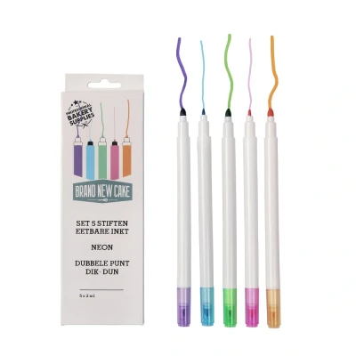 Afbeelding van BrandNewCake Stiften NEON eetbare inkt set/5