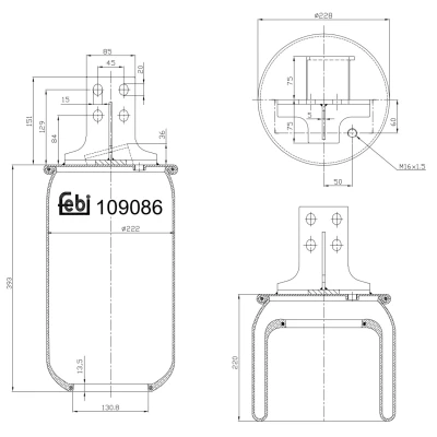 Afbeelding van FEBI BILSTEIN 109086 Veerbalg, luchtvering