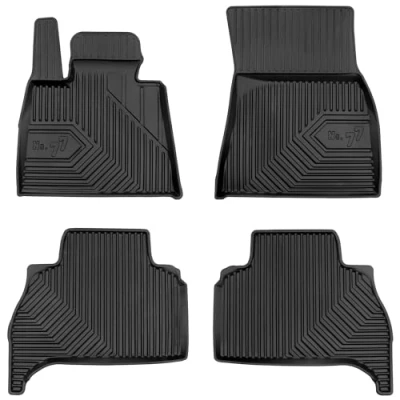 Afbeelding van M MOTOS Rubberen vloermat voor BMW X5 G05 vanaf 2018, verbeter je reiscomfort met de nr. 77 zwarte antislip mat auto, alle weersomstandigheden, bescherming tegen vuil