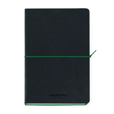 Afbeelding van Notitieboek Aurora Tesoro A5 192blz lijn 80gr groen