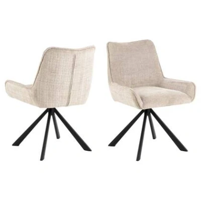 Afbeelding van Giga Living Eetkamerstoel Falden Beige Juto Set van 2