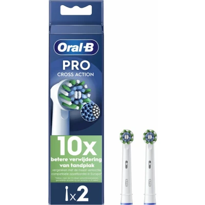Afbeelding van Oral B Opzetborstels Pro Cross Action Wit 2 stuks