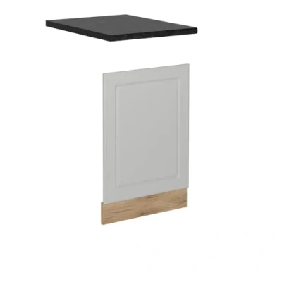 Afbeelding van Vicco Voorpaneel vaatwasser R Line, Wit Landhuis/Krachtige eik goud, 45 cm , WB Antraciet