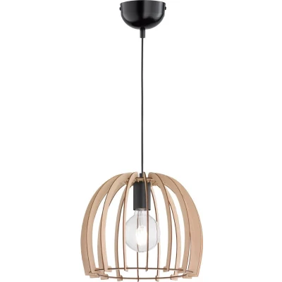 Afbeelding van REALITY WOOD Hanglamp Houtkleurig excl. 1x E27 4W