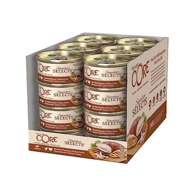 Afbeelding van 24x Wellness Core Kattenvoer Signature Selects Shredded Kip Kalkoen 79 gr