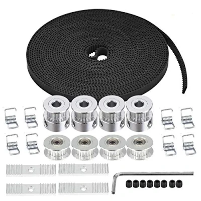 Afbeelding van TUZUK 3D printer 5 m GT2 distributieriem 6 mm breed + 4 stuks 20 tanden boring tandriemwiel spanbanden 8 veer plank