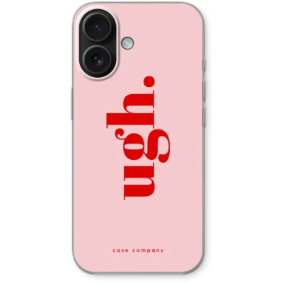 Afbeelding van Case Company® hoesje geschikt voor iPhone 16 Ugh Soft Cover Telefoonhoesje Bescherming aan alle Kanten en Schermrand