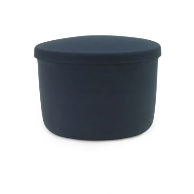 Afbeelding van Normann Copenhagen Hide Storage Poef 52,5 Cm Blauw
