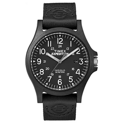 Afbeelding van Timex Herenhorloge, kwarts, expeditie, camper, wijzerplaat, analoog, nylon armband, zwart., Riem