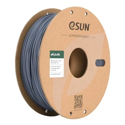 Afbeelding van eSUN PLA+ filament 1,75 mm, ePLA+HS 3D printer, hoge snelheid, precisie, afmetingen +/ 0,03 spoel van 1 kg, sneller PLA voor printers, grijs