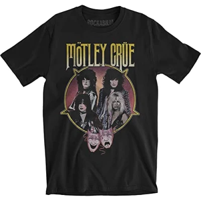 Afbeelding van Motley Crue Theatre Pentagram Heren T shirt S Zwart