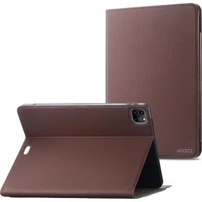 Afbeelding van Accezz Tablet Hoes Geschikt voor iPad Pro 12.9 (2022) / (2020) (2021) Classic Case Bruin