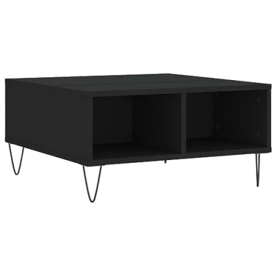 Image de vidaXL Table basse noir 60x60x30 cm bois d&#039;ingénierie827029