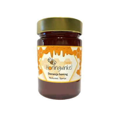 Afbeelding van Premium steranijs Honing 450g Spanje Honingwinkel ( Vloeibaar Honingpot