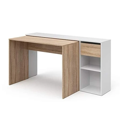 Afbeelding van Vicco Bureau Ben, Wit/Sonoma, 145 x 46.4 cm
