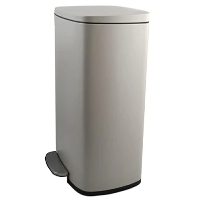 Afbeelding van Spirella SP2710 Afvalemmer 50 liter, keuken, zachte sluiting, kunststof binnenkant, pedaal, kleur grijs, taupe