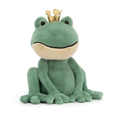 Afbeelding van Jellycat knuffelkikker fabian frog prince 23 cm