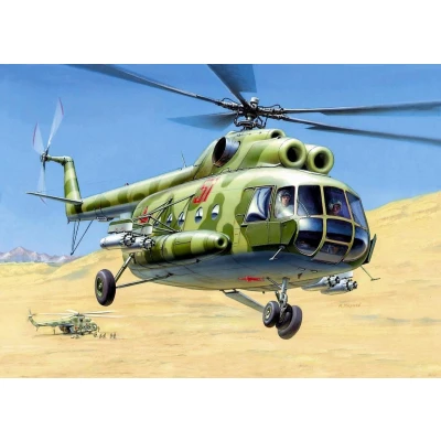 Afbeelding van Zvezda Mil Mi 8t Soviet Helicopter (Zve7230) modelbouwsets, hobbybouwspeelgoed voor kinderen, modelverf en accessoires