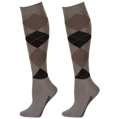 Image de Harry&#039;s Horse Chaussettes d&#039;Équitation Arygle GrisVendu par Agradi