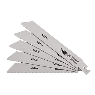 Afbeelding van Draper 43444 5 stuks bimetalen reciprozaagbladen voor metaal, 150 mm, 24 tpi/25 ppi
