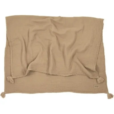 Afbeelding van Nobodinoz Wabi Sabi Dubbel Muslin Deken 65x100cm Sesame*