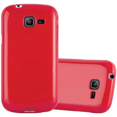 Afbeelding van Cadorabo Hoesje geschikt voor Samsung Galaxy TREND LITE in JELLY ROOD Beschermhoes gemaakt van flexibel TPU silicone Case Cover