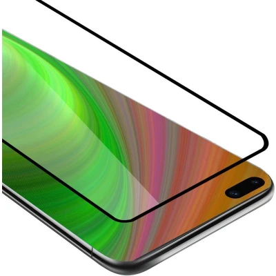 Afbeelding van Cadorabo Screenprotector geschikt voor Huawei P40 Volledig scherm pantserfolie Beschermfolie in TRANSPARANT met ZWART Gehard (Tempered) display beschermglas 9H hardheid 3D Touch