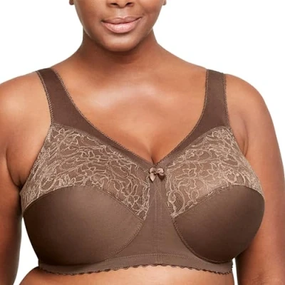 Afbeelding van Glamiorise MagicLift BH met voorsluiting voor dames, Mokka, 130E