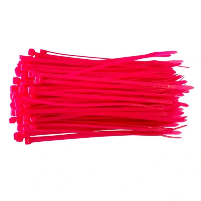 Afbeelding van Kortpack Kabelbinders 200mm X 4.8mm. Neon Roze. Roze Kleur (100 Stuks)