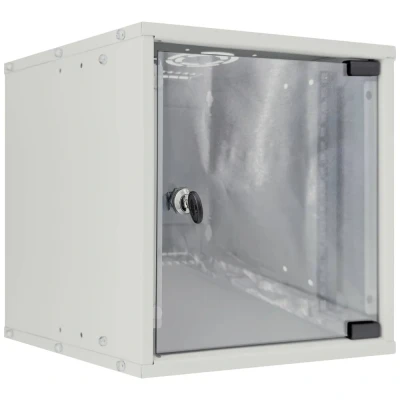 Afbeelding van Intellinet 711708 10inch wandkast 6 HE Grijs wit (RAL 7035)