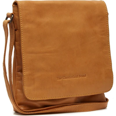 Afbeelding van The Chesterfield Brand Leren Schoudertas Okergeel Duncan