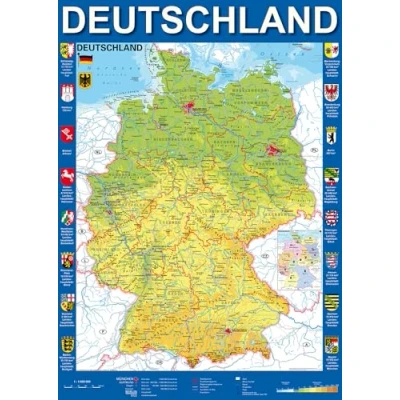 Afbeelding van Schmidt Landkaart Duitsland, 1000 stukjes Puzzel 12+