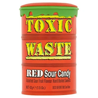 Afbeelding van Toxic Waste Red Sour Candy Drum
