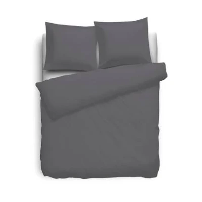 Afbeelding van Elegance Dekbedovertrek Flanel Uni antraciet 140x200/220