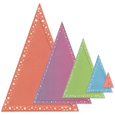 Afbeelding van Sizzix Framelits Die Set Patti&#039;s Perfect Triangles 16pcs