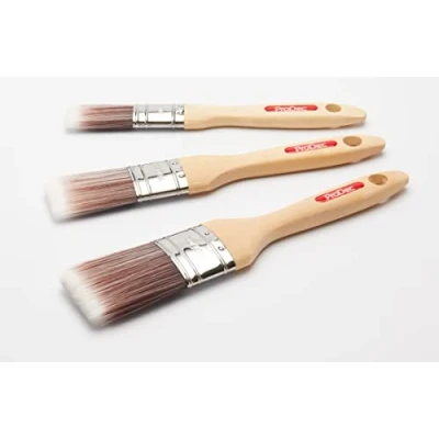 Afbeelding van ProDec Premier Professionele ovale kunstkwastenset, perfect voor het schilderen van plinten, architrave en andere gebogen of gevormde oppervlakken, bevat penselen 1, 1,5, 5,1 cm