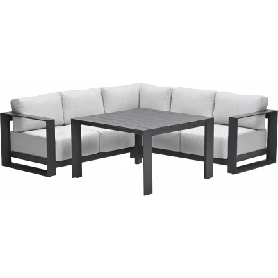 Afbeelding van Garden Impressions Malakka lounge dining set 4 delig valley sand