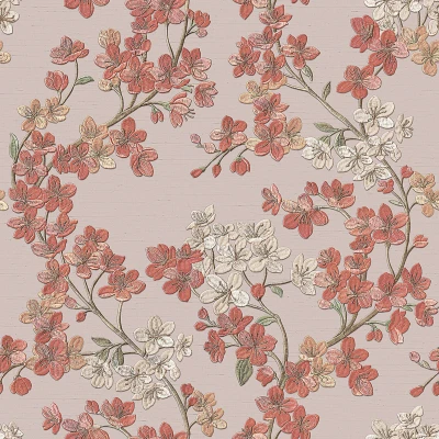 Afbeelding van Dutch Wallcoverings Grace Cherry blossom blush vliesbehang 10m x 53cm GR322204