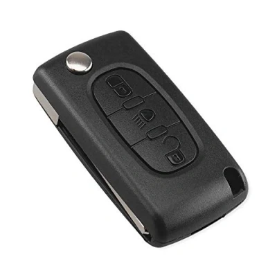 Afbeelding van Energy 01 Sleutelhoes compatibel met Citroen C2 C3 C4 C5 C6 C8 Xsara Picasso Berlingo Peugeot 207 307 308 407 408 3008 5008 Partner 807 1007 Fiat ULYSSE (3 knoppen Citroen, HU83