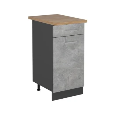 Afbeelding van Vicco Keukenonderkast R Line, Beton/Antraciet, 40 cm , WB Eik