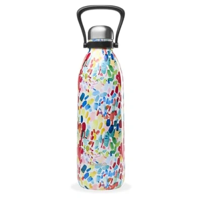 Afbeelding van Qwetch Grote thermosfles Arty 1,5 liter 48 uur koud en 16 warm Waterdicht BPA vrij Roestvrijstalen drinkfles met draaggreep Geïsoleerde thermoskan voor picknick, camping, familie