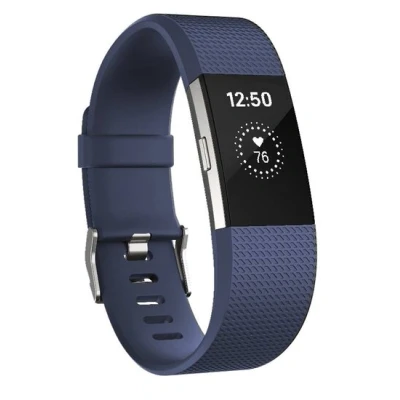 Afbeelding van Fitbit Charge 2 sportbandje Maat: Small Navy Siliconen