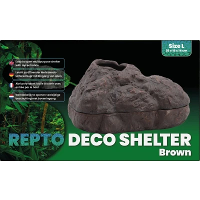Afbeelding van Repto Deco Shelter Brown Reptielen schuilplaats Maat M