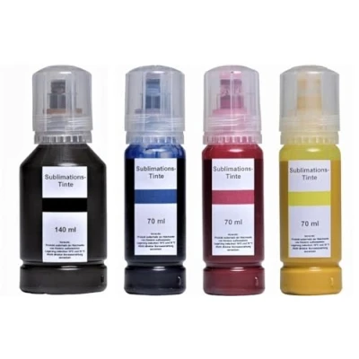 Afbeelding van 350 ml sublimatie inkt zwart, cyaan, magenta, geel, compatibel met Epson SureColor SC F100, F500, F501
